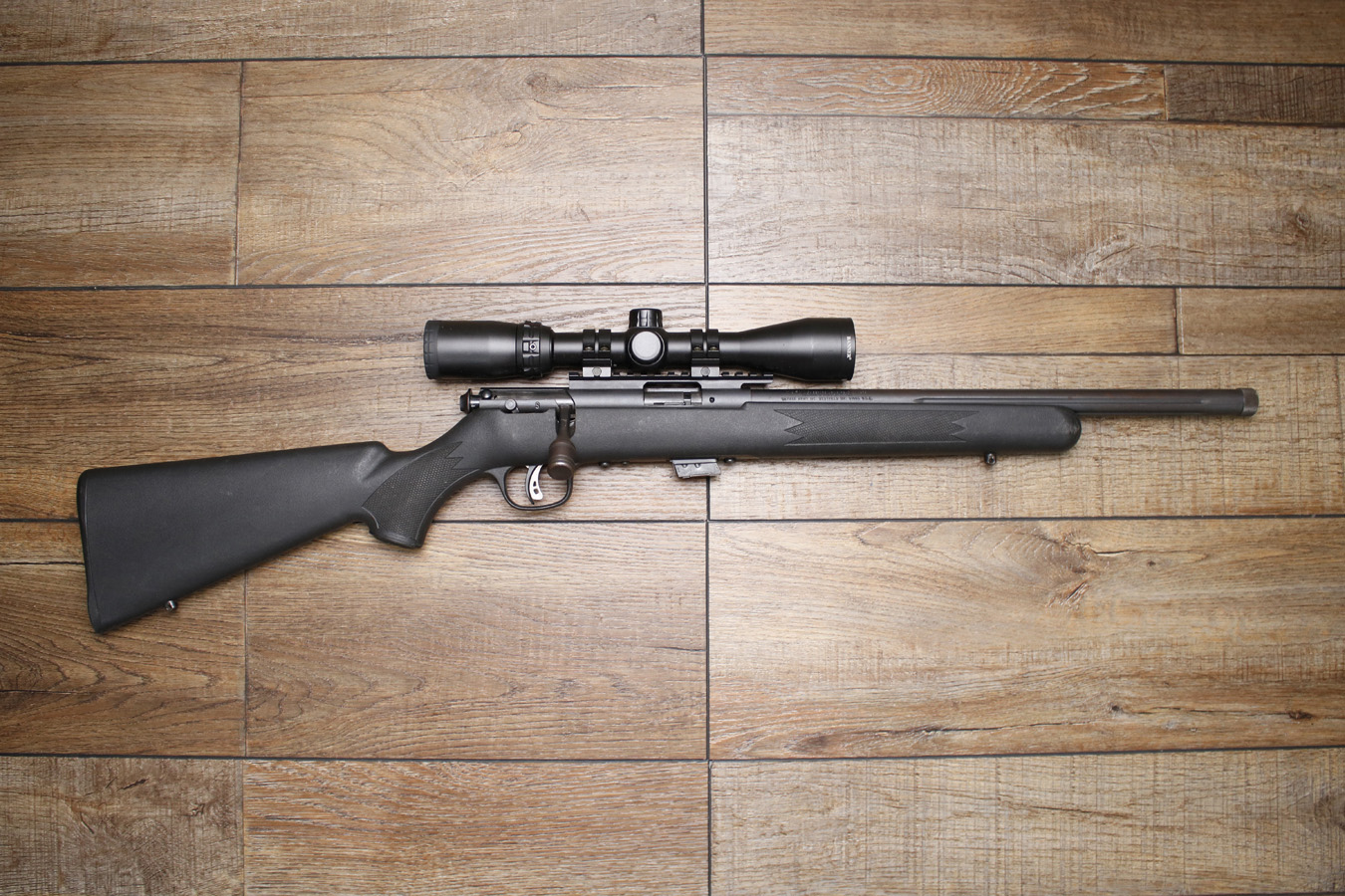 SAVAGE Mark II 22LR Police Trade-In Rifle with Scope and Threaded Barrel